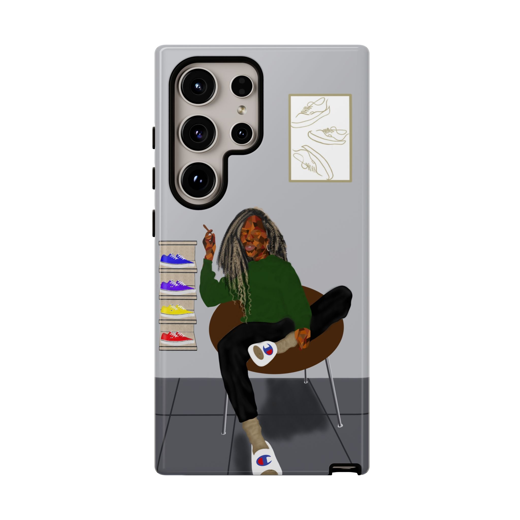 Phone Case — Chill Sneakerhead Illustration ("Tough Cases")