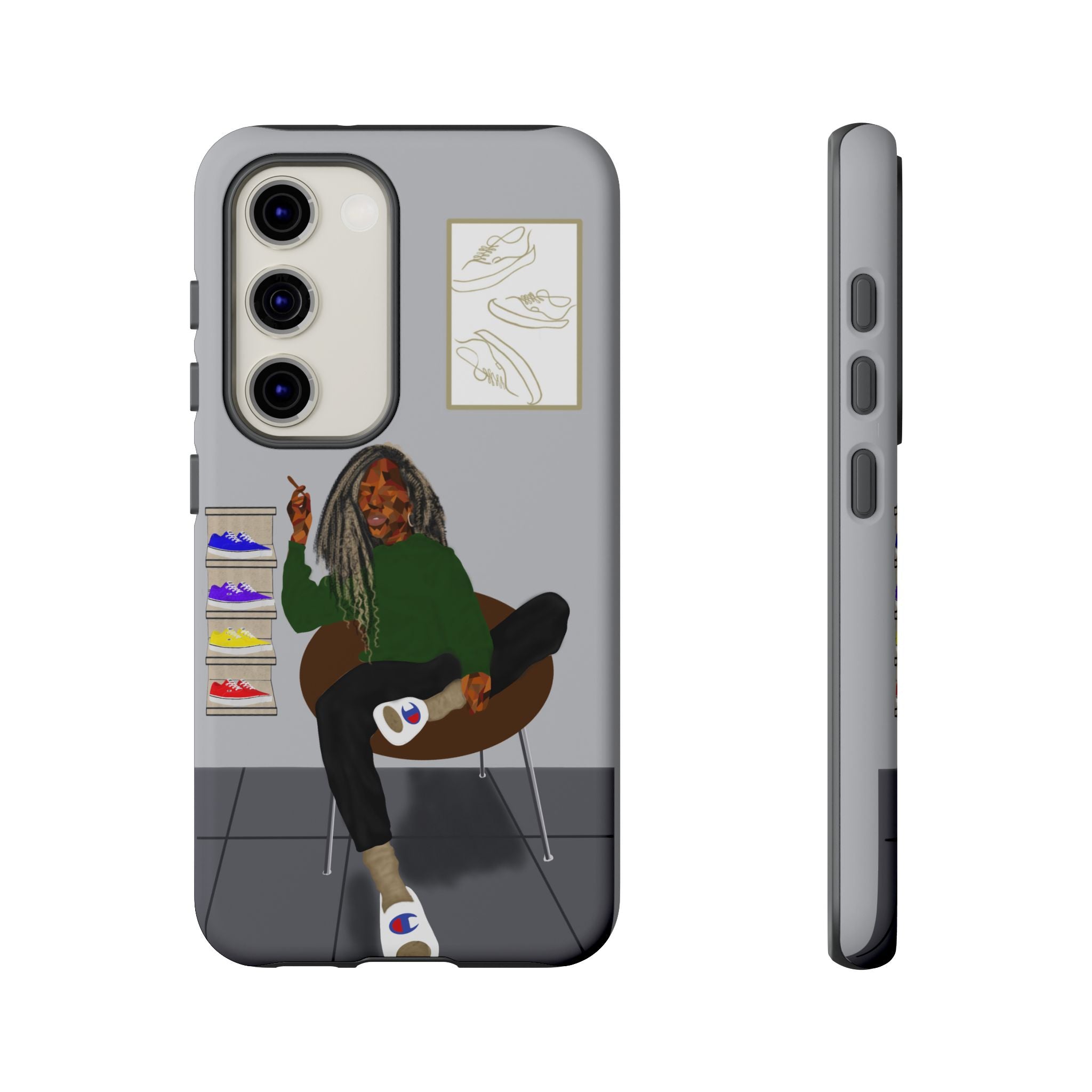 Phone Case — Chill Sneakerhead Illustration ("Tough Cases")